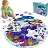 Kulveanju Puzzle Bambini 3 4 5 6 Anni, 128 Pezzi Puzzle da Glacier World, Grande Circolare Puzzle, Giochi Creativi Puzzle Regalo per Ragazzi e Ragazze 3-7 Anni, 42x42 cm