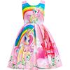 Lito Angels Vestito Unicorno per Bambina Taglia 6-7 Anni, Rosa C