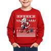 Glimnerize Maglione natalizio per bambini, stampa 3D, divertente, a maniche lunghe, Pullover Christmas Sweatshirt Rosso - Rock 'n' Roll-Babbo Natale 160