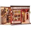 CUTEBEE Puzzle 3D Libreria Magica Britannica Book Nook - DIY Casa delle Bambole in Miniatura Retro, Decorazione Atmosferica & Regalo per Amanti dei Libri (Thames Bookstore)