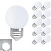 BELINGGO Lampadina LED E27, piccola, 1 Watt 6000K luce bianca fredda, non dimmerabile, 10W equivalenti a risparmio energetico, per camera da letto, bagno, giardino, 10 pezzi