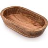 Indus Lifespace Ciotola decorativa in legno di mango intagliato a mano, decorazione per la casa per tavolo da pranzo, centrotavola per tavolo (25,4 x 15,2 x 5,1 cm)