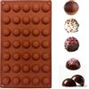duoyif Stampo Semisfera Silicone Ø 2.5 cm 35 Cavità Senza BPA Stampi per Cioccolato Semi-Sfera Stampi da Forno per Piccola Palla Cioccolato Torta Sfere Biscotti Praline (35Cavità Ø2.5cm)