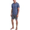 CALIDA Relax Imprint - Pigiama corto da uomo, in 100% cotone, facile da pulire, elastico e indeformabile, in jersey singolo, Fiordo Costale, 46-48