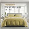 Lavea® Set Copripiumino Singolo in Microfibra 135x200 cm + 1 Federa 80x80 cm - Morbido, Traspirante e Anallergico, OEKO-TEX, con Cerniera di Qualità - Beige