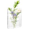 LEKABIN Vaso Fiori, Vasi Decorativi Interno Moderni, Vaso a Forma di Libro per Fiori, Vasi Trasparenti Acrilico, Soprammobili Moderni per ufficio, camera da letto, soggiorno, centrotavola, libreria