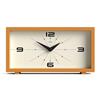 Jones Clocks® Odeon Orologio da scrivania | Progetto rettangolare moderno | Giallo senape | Stile retrò per scaffale, tavolo, camino o comodino