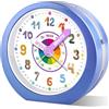 DTKID Sveglia Bambini Silenziosa, Luce Notturna, Snooze, (Azzurro)
