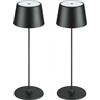 MU LIN 2PZLampada Lampada da Tavolo Ricaricabile e Senza Fili con Controllo Touch, Utilizzabile anche come Lampada da Esterni, Dimmer, 2200-3000 K, Altezza 35 cm, Colore CACHI per ristorante e Casa