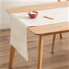 GAMUSI Runner da tavolo Natale Jacquard filo dorato tavolo da pranzo cucina decorazione natalizia 45 x 135 cm colore ecru