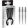 WINMAU - Punti Switch - Punta in acciaio al carbonio - Meccanismo di cambio rapido filettato - 1 set per confezione - Effetto argento liscio 40mm - Accessori professionali per freccette