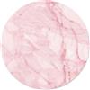 younikat dv671 - Tappetino per mouse effetto marmo, Ø 22 cm, dimensioni standard, antiscivolo, semplice moderno, effetto pietra, granito rosa bianco