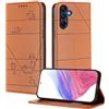XINYEXIN Custodia per Samsung Galaxy S25 FE 5G, Cover a Libro in Pelle PU con Blocco RFID, Slot per Carte, Supporto, Protezione Completa Antiurto - Marrone