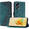 OKZone Cover per OPPO A58 4G,Custodia a Libro in Pelle Protettiva Folio Portafoglio con Chiusura Magnetica e Slot per Carte Wallet Case Flip Cover(Verde)