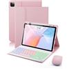 MicroTunk Per iPad Air 13 Pollici (M4 2026/M3 2025/M2 2024)/ iPad Pro 6a/5a/4a/3a Generazione 12,9 Pollici Cover Con Wireless Bluetooth Retroilluminati Italiano Tastiera (QWERTY) e Mouse Backlit Keyboard Case