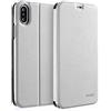 doupi Deluxe FlipCase per iPhone XS Max (6,5 Pollici), Protezione Custodia Ultra Slim Magnete Flip Cover Protettiva Book Style Etui Stare in Piedi Case, Bianco
