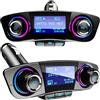 Retoo Adattatore per auto Bluetooth, trasmettitore FM, kit vivavoce e caricabatterie, 2 porte USB, supporta chiavette USB per schede SD, ricarica rapida QC3.1A, caricatore accendisigari