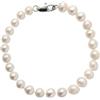 Treasure Bay Splendido braccialetto di perle d'acqua dolce da 7-8 mm, 18,5 cm, braccialetto di perle da donna, 18.5 cm, Perla, Perla