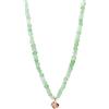 Purelei Sundial Shell Jade - Collana da donna regolabile con vere perle di giada e ciondolo a conchiglia (35-40 cm), in acciaio inox placcato oro 18 carati, placcato oro rosa o argento, Länge: 35-40