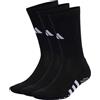 adidas Unisex - Adulto Performance Cushioned Crew 3 Pairs Calze, Black/Black/Black, 34-36 EU