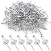 BEASAFY 100 rivetti ciechi 4,8 mm, testa 20 mm, set di rivetti ciechi in alluminio, testa a cupola, rivetti a testa grande, niti per veicoli a motore, lavorazione del legno industriale