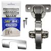 MONTERAL 10 Pezzi Cerniere per Ante Cucina con Angolo di Apertura 102° - Dotata di Sistema Soft-Close Clip-On - Montaggio Cerniere per Mobili H=0 Ø 35 mm - Include 40 Viti - Garanzia di 10 Anni - MONTERAL