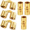 SynHHergyx Mini cerniera in ottone, 6 pezzi, 8 mm, cerniera invisibile in rame, per scatole regalo, portagioie fai da te, angolo di apertura di 180 gradi (oro)