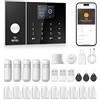PGST GSM WiFi Sistema di Allarme per la Casa - App per Smartphone e SMS/Chiamata - con Sirena, Sensore per Finestre e Porte, Rilevatore di Movimento, Telecomandi, RFID, Compatibile con Alexa