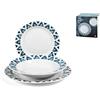 Royal Norfolk Tribe Servizio tavola 18 pezzi, Porcellana decorata Blu, 25cm