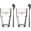 LEONARDO HOME SOLO 043477 - Set di 2 bicchieri da 410 ml + 2 cucchiai, in vetro