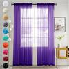 Youleyar Tende trasparenti in voile a tinta unita, con tasca per bastone, 2 pannelli, bianco, beige, nero, grigio, caffè, 132 cm di larghezza 183 cm di lunghezza, 1 paio, per cucina, camera da letto