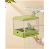 septillar Bagno per uccelli per gabbia, ciotola per uccelli sospesa, accessori per gabbia per uccelli adatti a uccelli di piccole e medie dimensioni, pappagalli, inseparabili, fringuelli, parrocchetti (Verde)