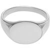Fossil Anelli da uomo in acciaio inox con sigillo, Argento metallizzato, 12
