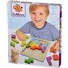 Eichhorn - Gioco di formine colorato, gioco di abilità con 20 pietre in 5 forme, 21 pezzi, 18 x 15 cm, per 1 giocatore, in legno, dai 4 anni in su