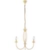 BeLight Lampadario Sospensione in Ferro 3 Luci Attacco E14 - Potenza 42W - colore Avorio