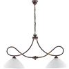 BeLight Lampadario Bilanciere in Ferro 2 Luci E27 - Potenza 55W cm.92 - colore Nero e Ruggine