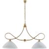 BeLight Lampadario Sospensione Bilanciere in Ferro 2 Luci E27 - Potenza 55W - cm.92 colore Avorio Decape