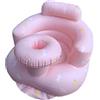 Little Bean Seggiolino gonfiabile per bambini da 4 a 24 mesi con pompa ad aria integrata, supporto per la schiena per bambini, sedia per sedersi, sedia per baby shower, sedile (fiore rosa)