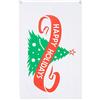 AZ FLAG X_2524 Bandiera Albero in Poliestere con Occhielli, Happy Christmas Holiday 100D, 90 x 60 cm