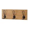 AKTIVE Max Home Appendiabiti da parete 40x7x15 cm, con 3 ganci, peso massimo supportato 3 kg, effetto legno, per appendere cappotti, cappelli, borse (18520)