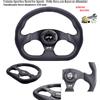 Simoni Racing Volante Sportivo Need for Speed Pelle Nera Razze Alluminio Anodizz. Nero Ø330mm