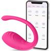 Future of your pleasure Sensual Vibratore con APP e Telecomando - Vibro Egg Rosa 9 Modalità, Sex Toy Coppia in Silicone, Vibrazione Silenziosa per Donna, FOPS M100