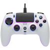 Qubick Controller Qubick Neon COP50016 Gamepad RGB Cablato 3.5mm PS5/PC Bianco [COP50016]