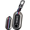 ontto Custodia Pieghevole per Chiave Auto Adatta per Fiat Ducato 500 500L Panda Grande Punto Lancia Musa Custodia Protettiva in Metallo Portachiavi Custodia per Chiavi Cover 3 Tasti