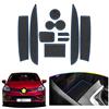 SKTU Clio 4 2013-2019- Tappetino in gomma per porta, antiscivolo, tappetino per bevande, tappetino antiscivolo, tappetino per console (blu)
