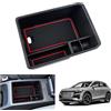 GAFAT Compatibile con Audi Q4 e-tron EV Electric 2021 2022 2023 Contenitore per Console Centrale, Q4 etron Sportback 2024 Organizer per Braccioli, Vassoio Portaoggetti, Accessori Q4 etron (Rosso)