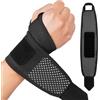 Beugo Tutore Polso Destro Sinistro per Uomo e Donna, Protezione del Polso Traspirante, Fascia Elastica Polso per Sport, Allenamento con i Pesi, Palestra e Lavoro, singolo (Nero)