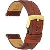 CORROPELLE Cinturini Orologio in Pelle a Sgancio Rapido 18mm 19mm 20mm 21mm 22mm, Cinturino per Orologio Vintage Elegante in Vera Pelle Cinturini Retrò Ricambio per Uomo Donna, Orologio e Smartwatch