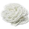 ANCLLO 10 m Nastro di chiffon con perline bianche e perline 8 mm Nastro di pizzo con perle per decorazioni nuziali, cucito fai da te e artigianato fai da te