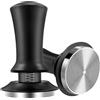TRIXES Pressino per caffè a molla con tappetino in silicone, nero opaco, regolabile, accessorio per la preparazione del caffè, Barista Essentials, compatibile con portafiltro da 54 mm